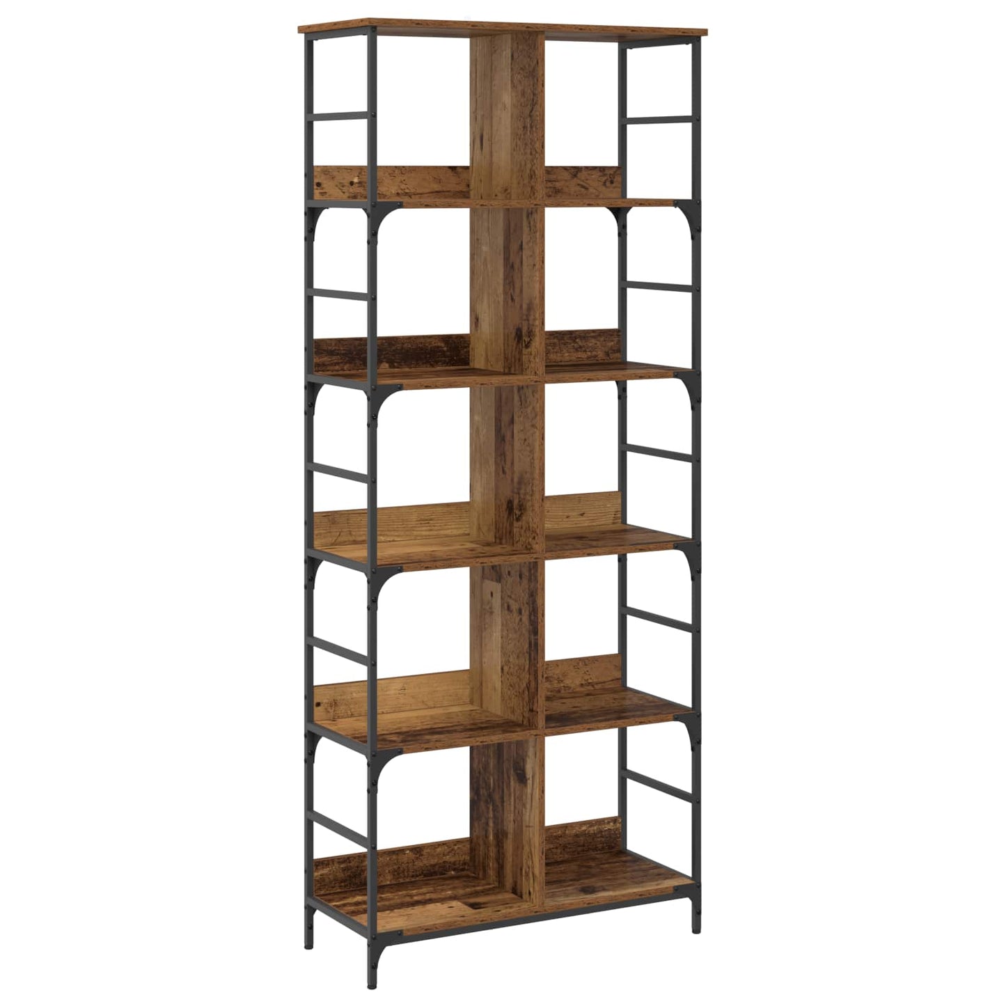 Bookshelf Old wood 78.5 x 33 x 188.5 cm metal PB