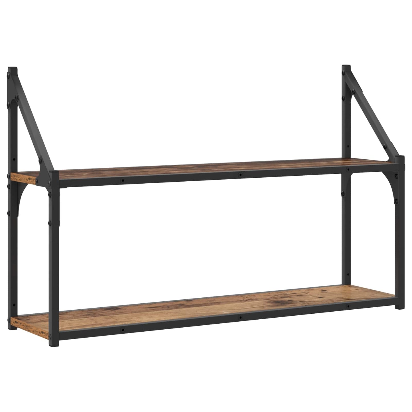 Wall Shelf Wall-Mounted Old wood 80 x 21 x 51 cm metal PB