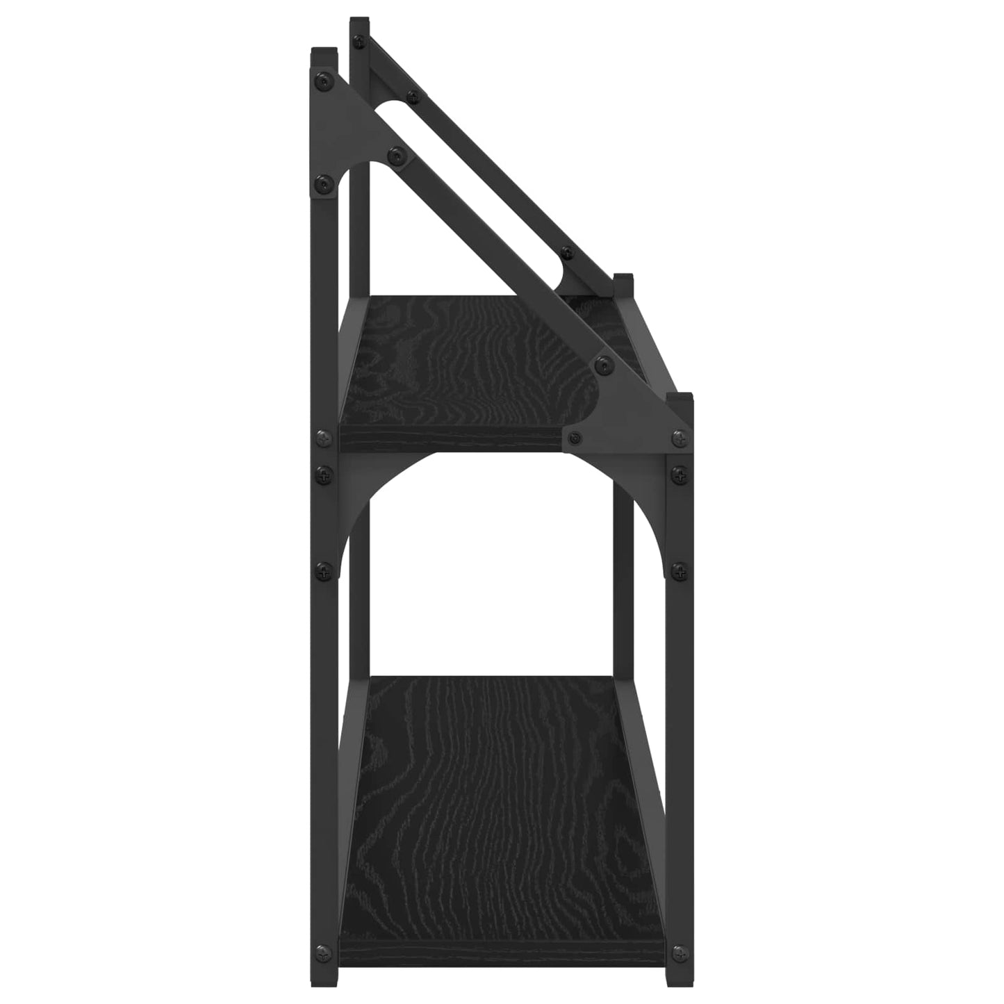 Wall Shelf Wall-Mounted Black oak 80 x 21 x 51 cm metal PB