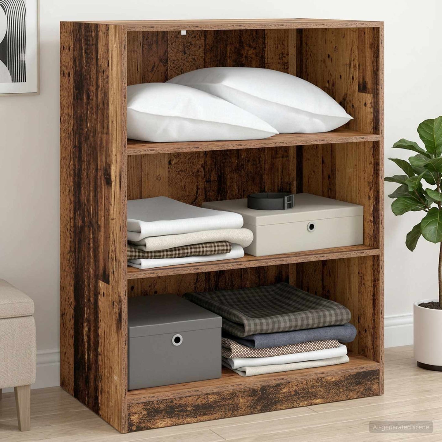 Wardrobe with Shelf with Storage Old wood 77 x 48 x 102 cm PB