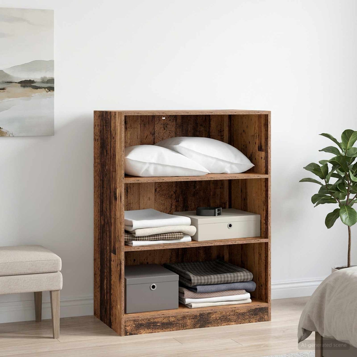 Wardrobe with Shelf with Storage Old wood 77 x 48 x 102 cm PB
