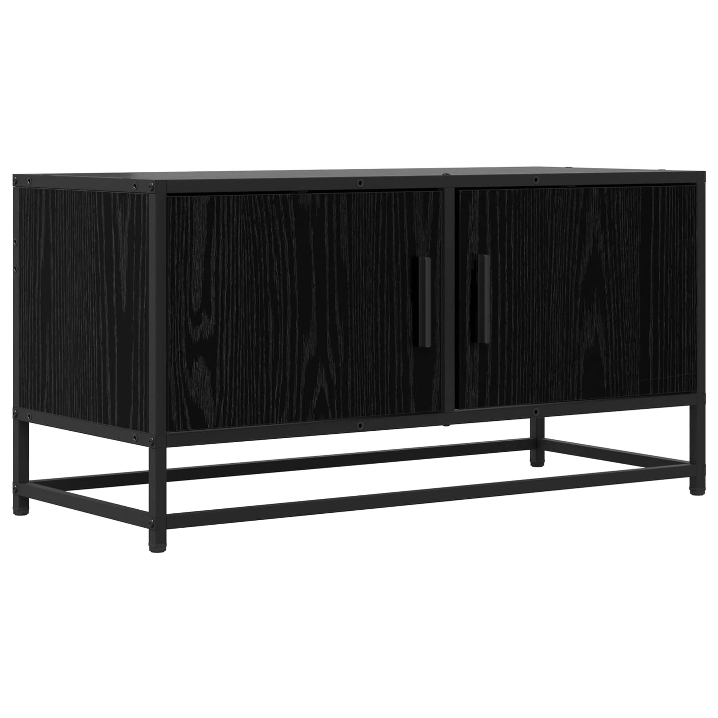 TV Cabinet 80 x 34.5 x 40 cm Black Oak Engineered Wood