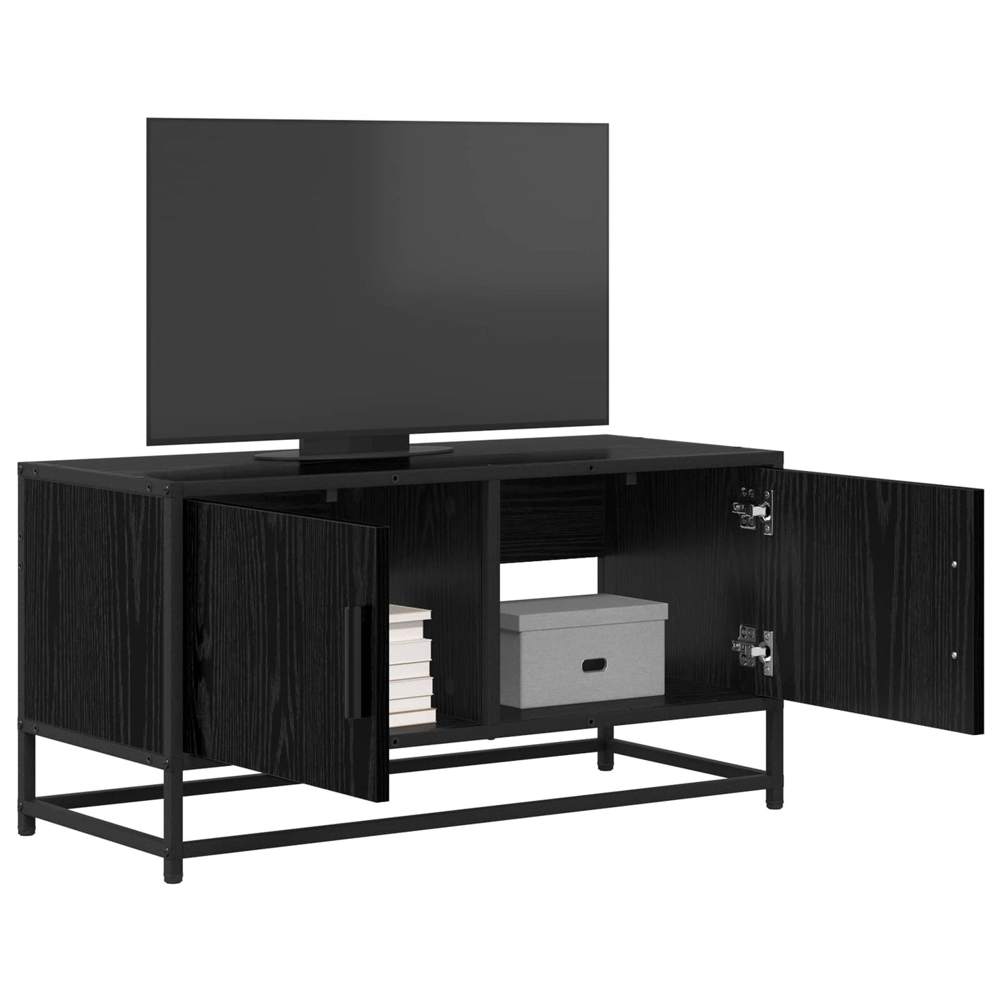 TV Cabinet 80 x 34.5 x 40 cm Black Oak Engineered Wood