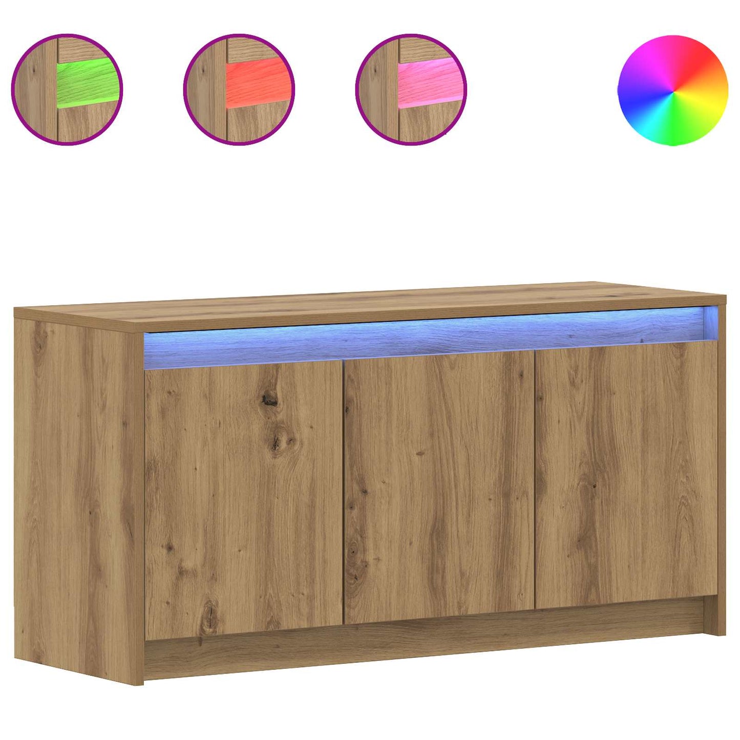TV Cabinet 100 x 34 x 50 cm Artisan Oak Engineered Wood