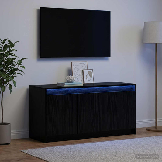 TV Cabinet 100 x 34 x 50 cm Black Oak Engineered Wood