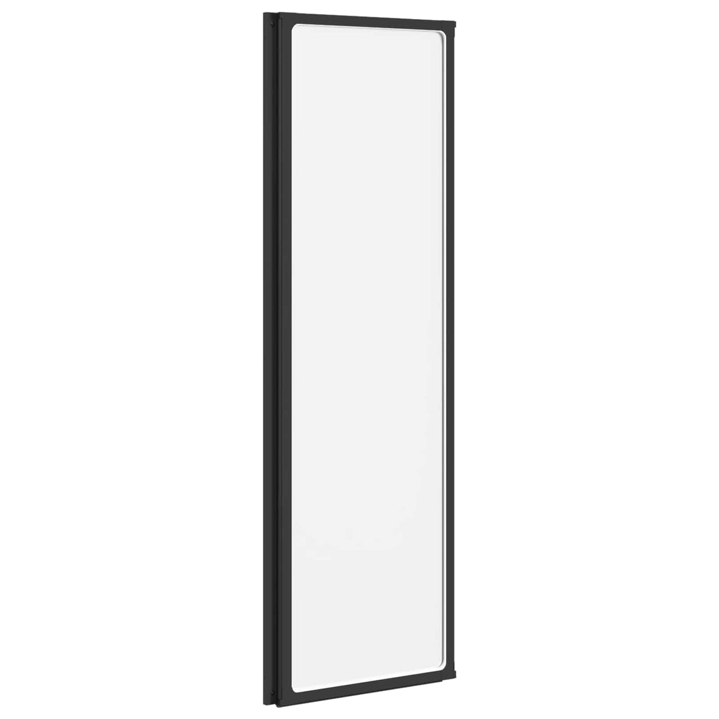 Foldable Shower Screen Black and Full Frost 132 x 2 x 140 cm