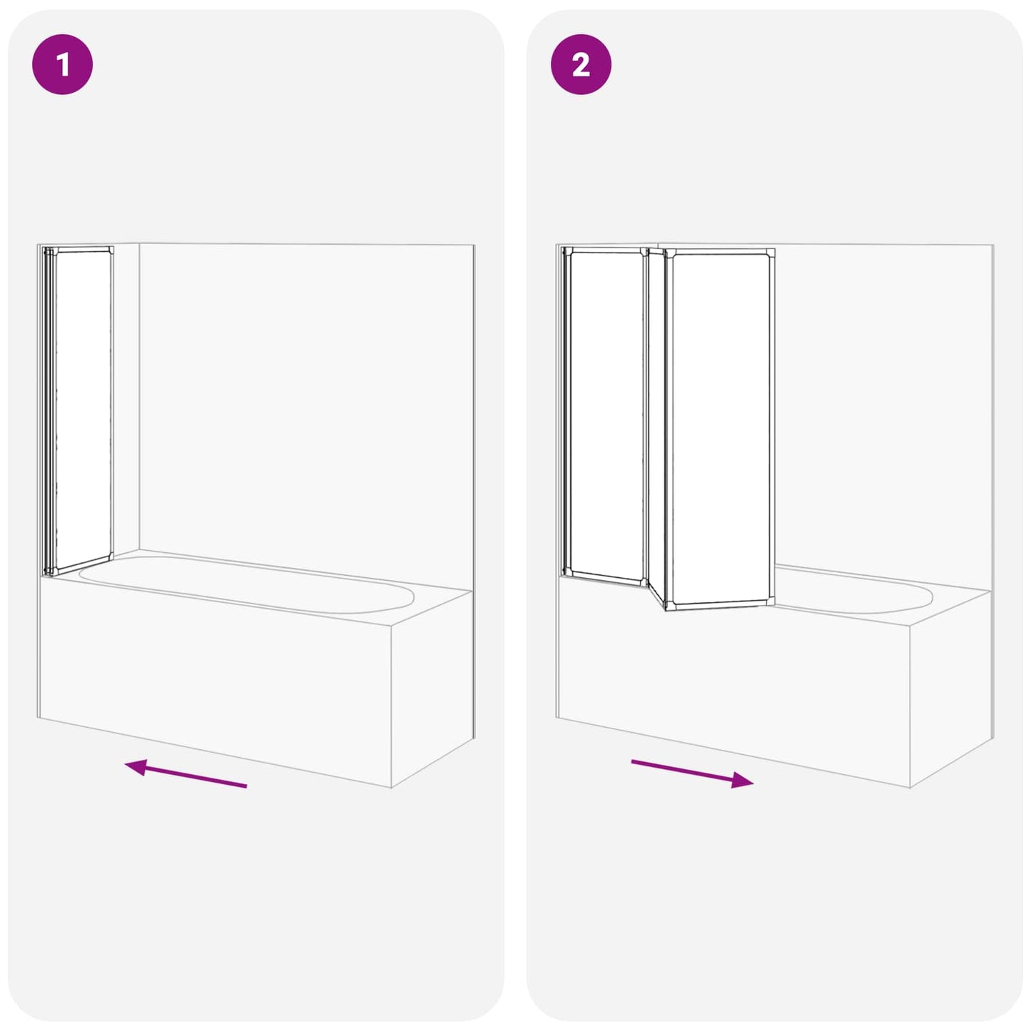 Foldable Shower Screen Black and Full Frost 132 x 2 x 140 cm