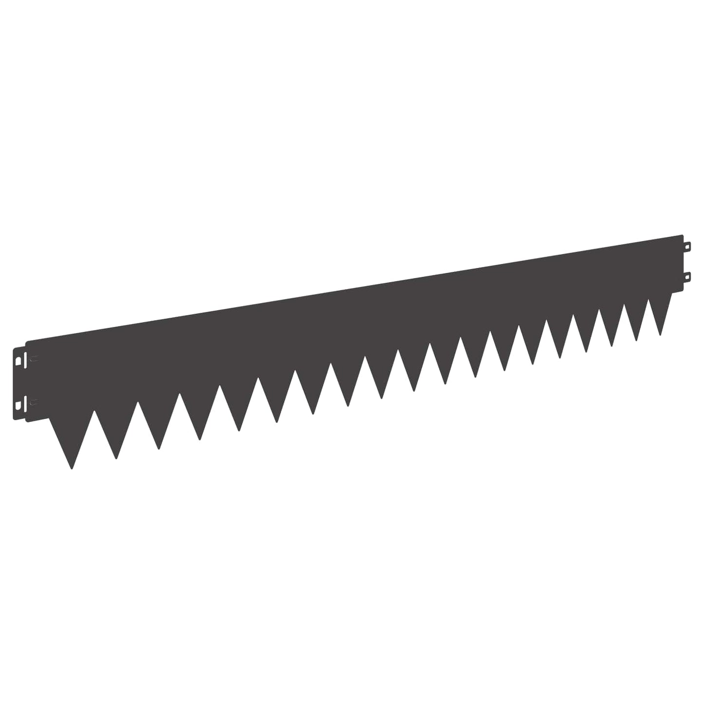 Lawn Edging 20 pcs 103 x 15 cm metal Black