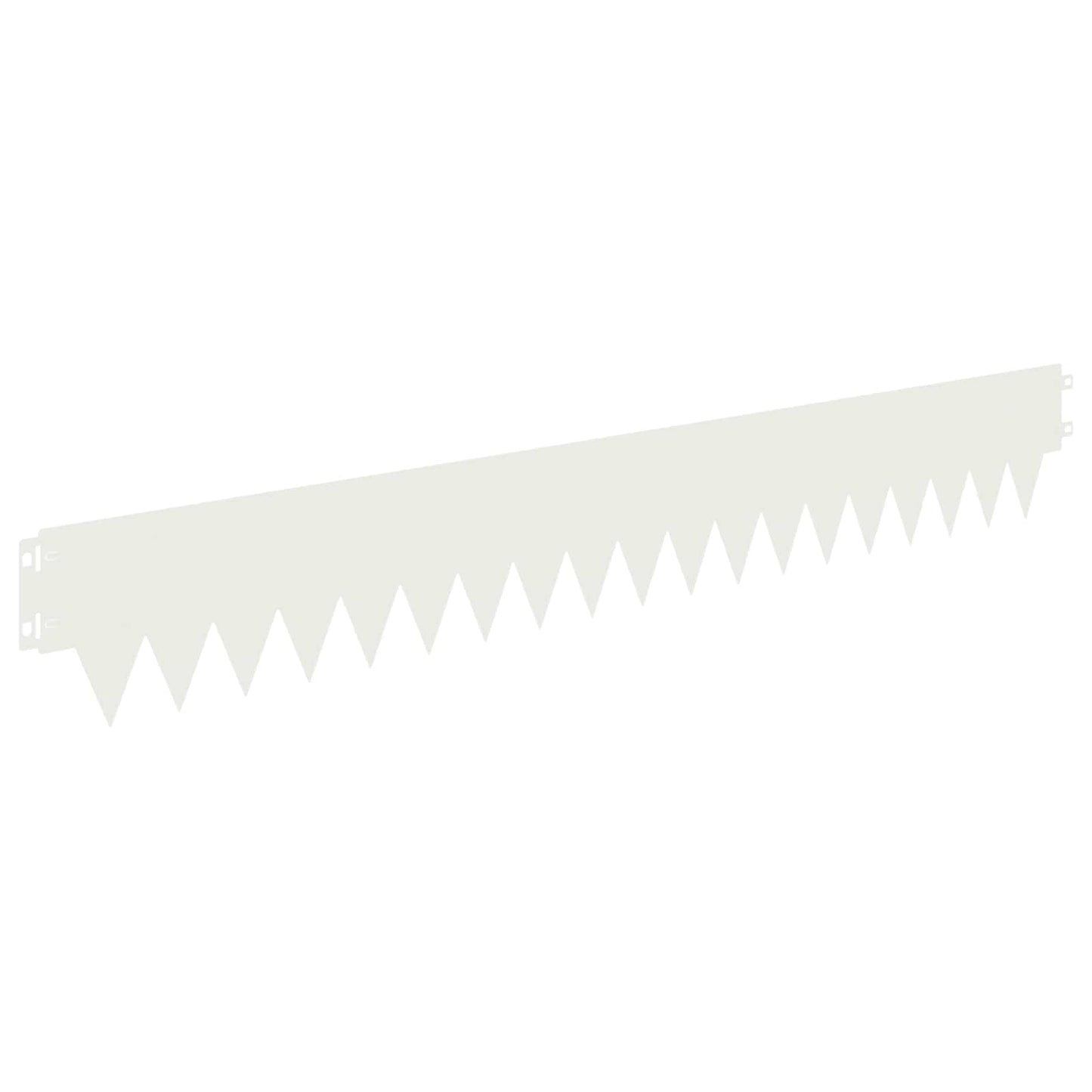 Lawn Edging 10 pcs 103 x 15 cm metal White
