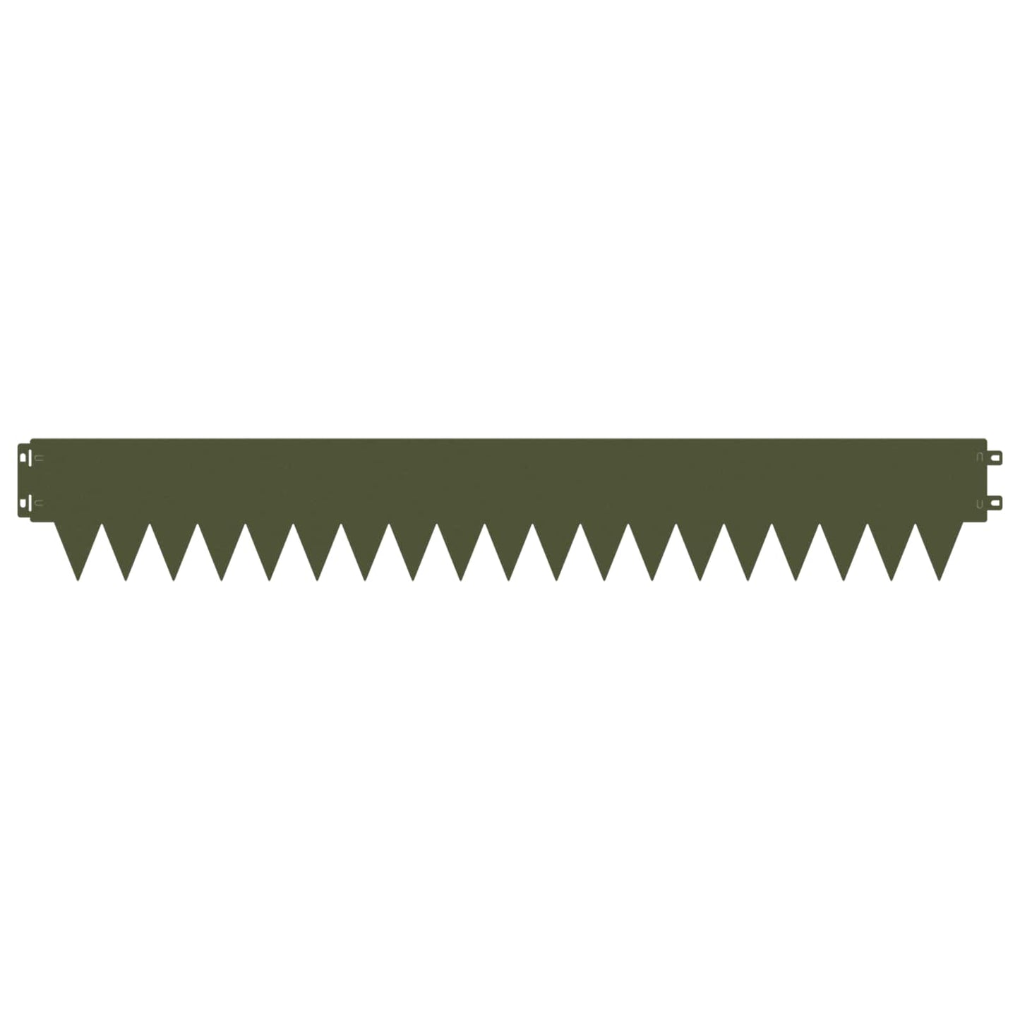 Lawn Edging 10 pcs 103 x 15 cm metal Olive Green