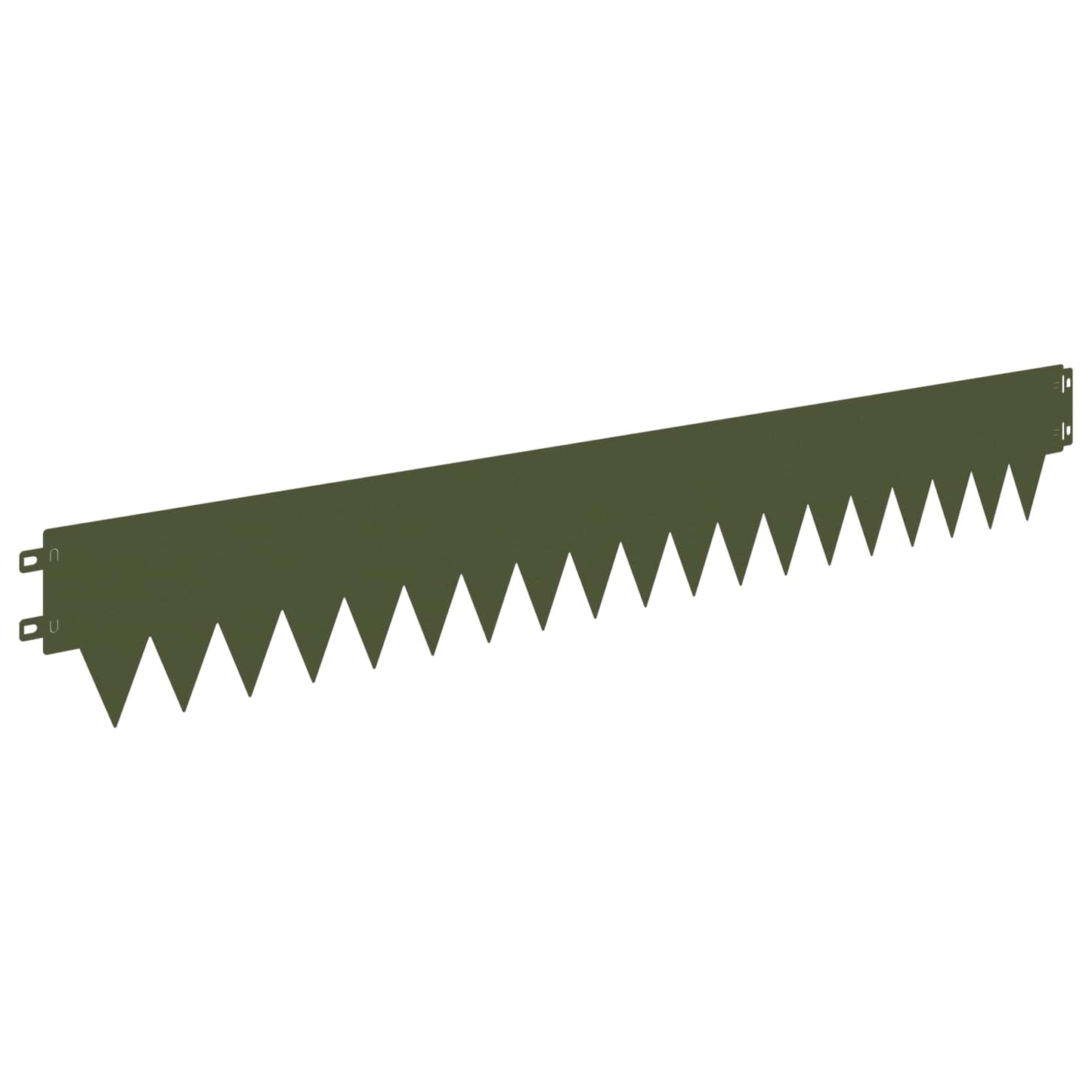 Lawn Edging 50 pcs 103 x 15 cm metal Olive Green