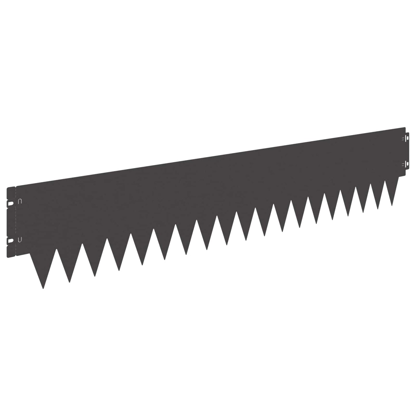 Lawn Edging 20 pcs 103 x 20 cm metal Black