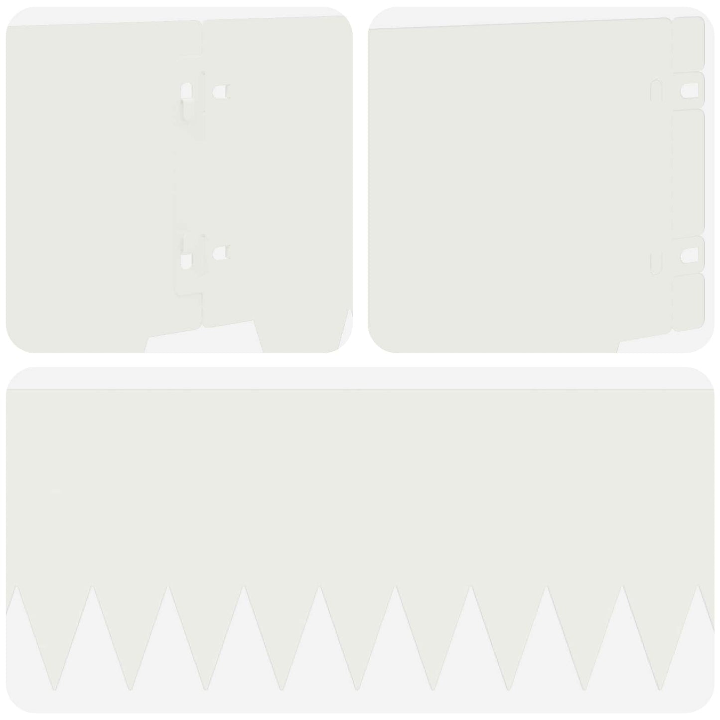Lawn Edging 20 pcs 103 x 20 cm metal White