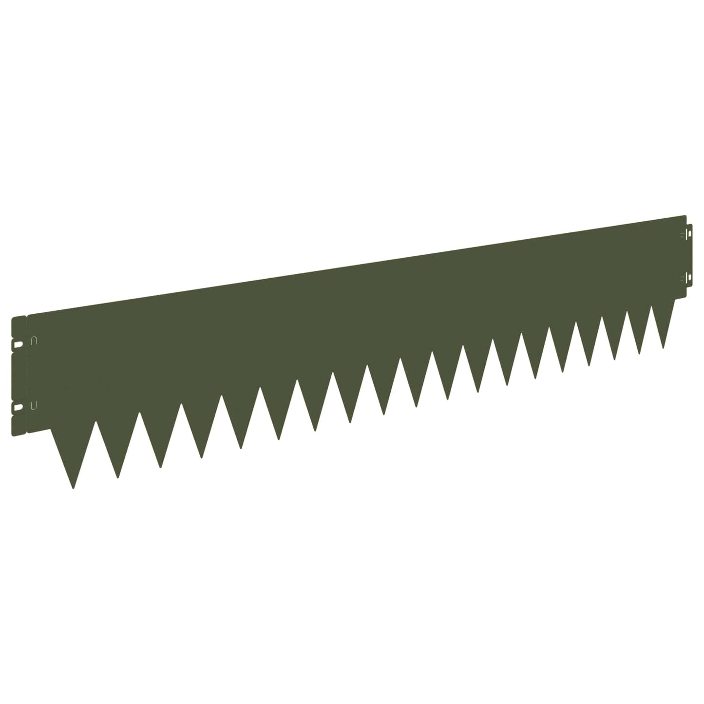 Lawn Edging 10 pcs 103 x 20 cm metal Olive Green