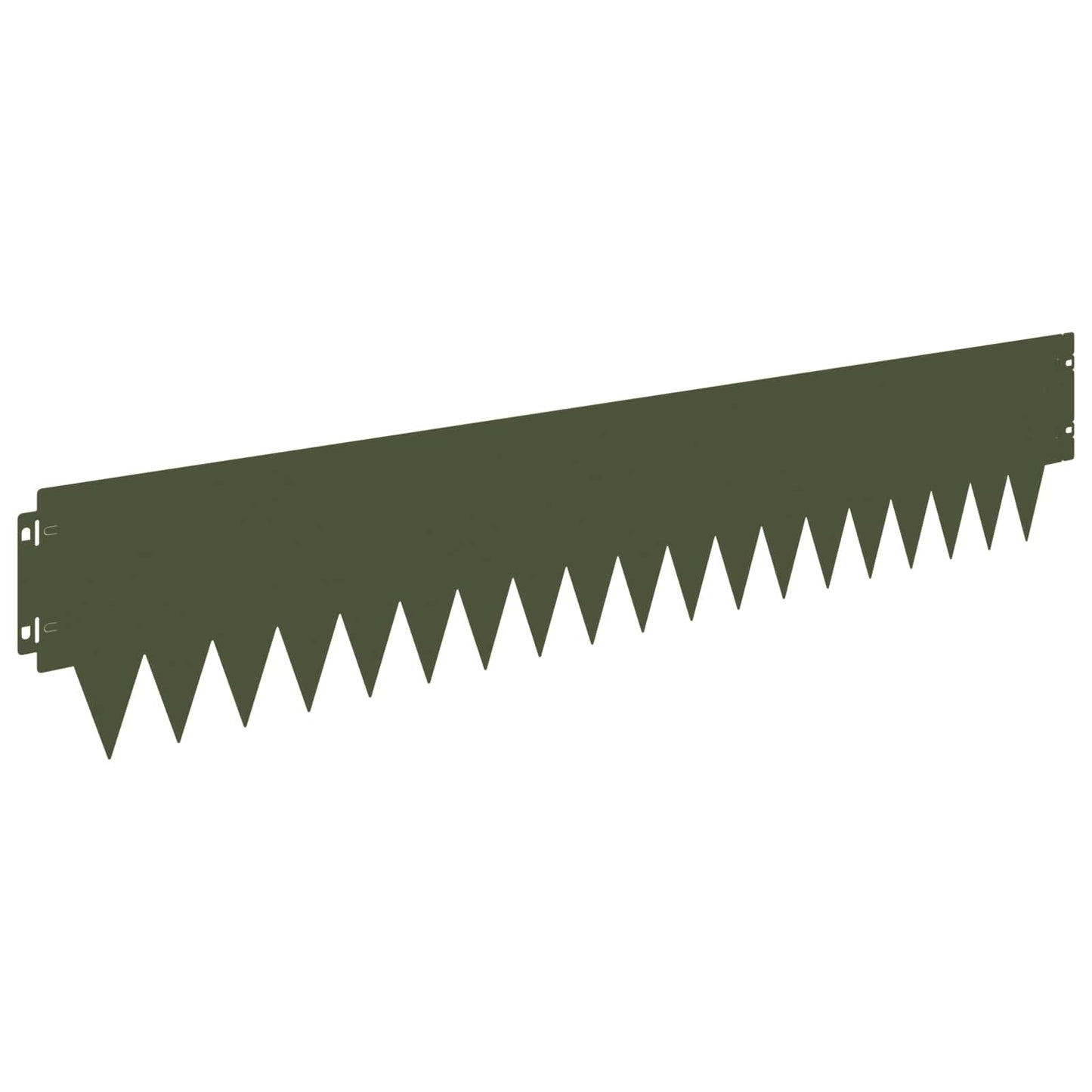 Lawn Edging 20 pcs 103 x 20 cm metal Olive Green