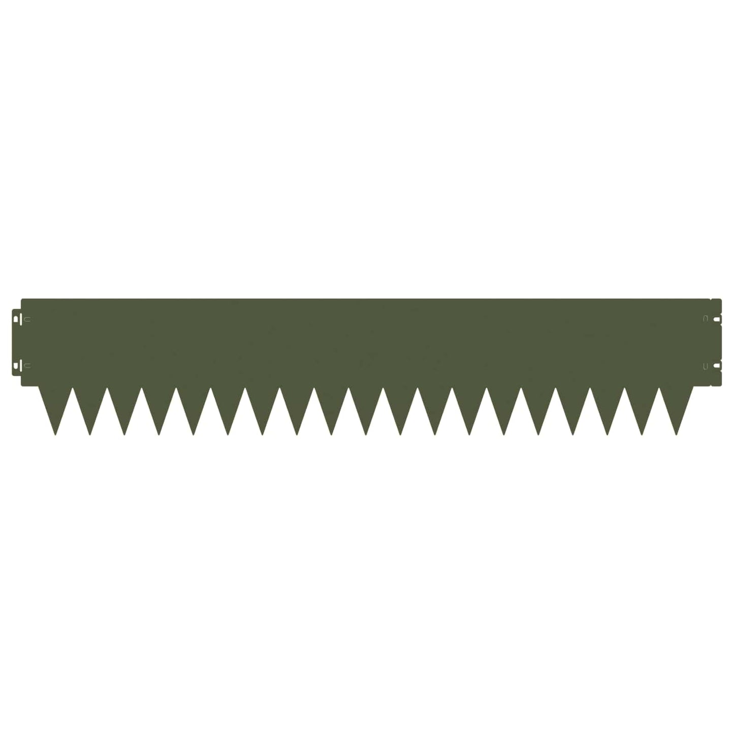 Lawn Edging 30 pcs 103 x 20 cm metal Olive Green