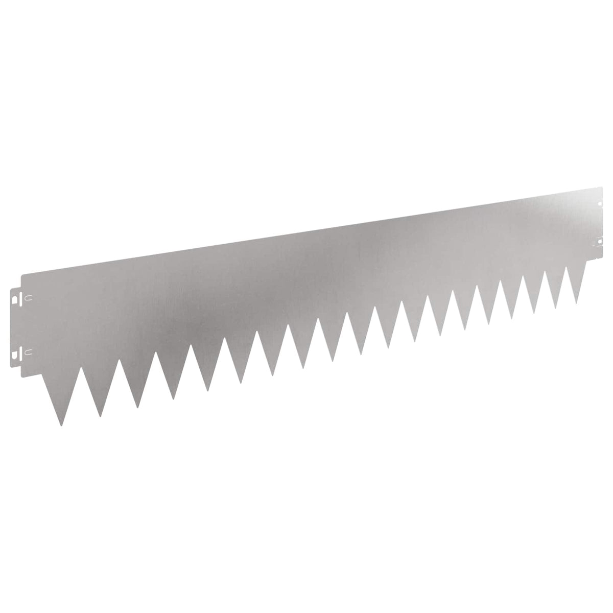 Lawn Edging 10 pcs 103 x 20 cm Steel Silver