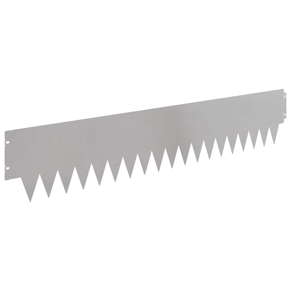 Lawn Edging 10 pcs 103 x 20 cm Steel Silver