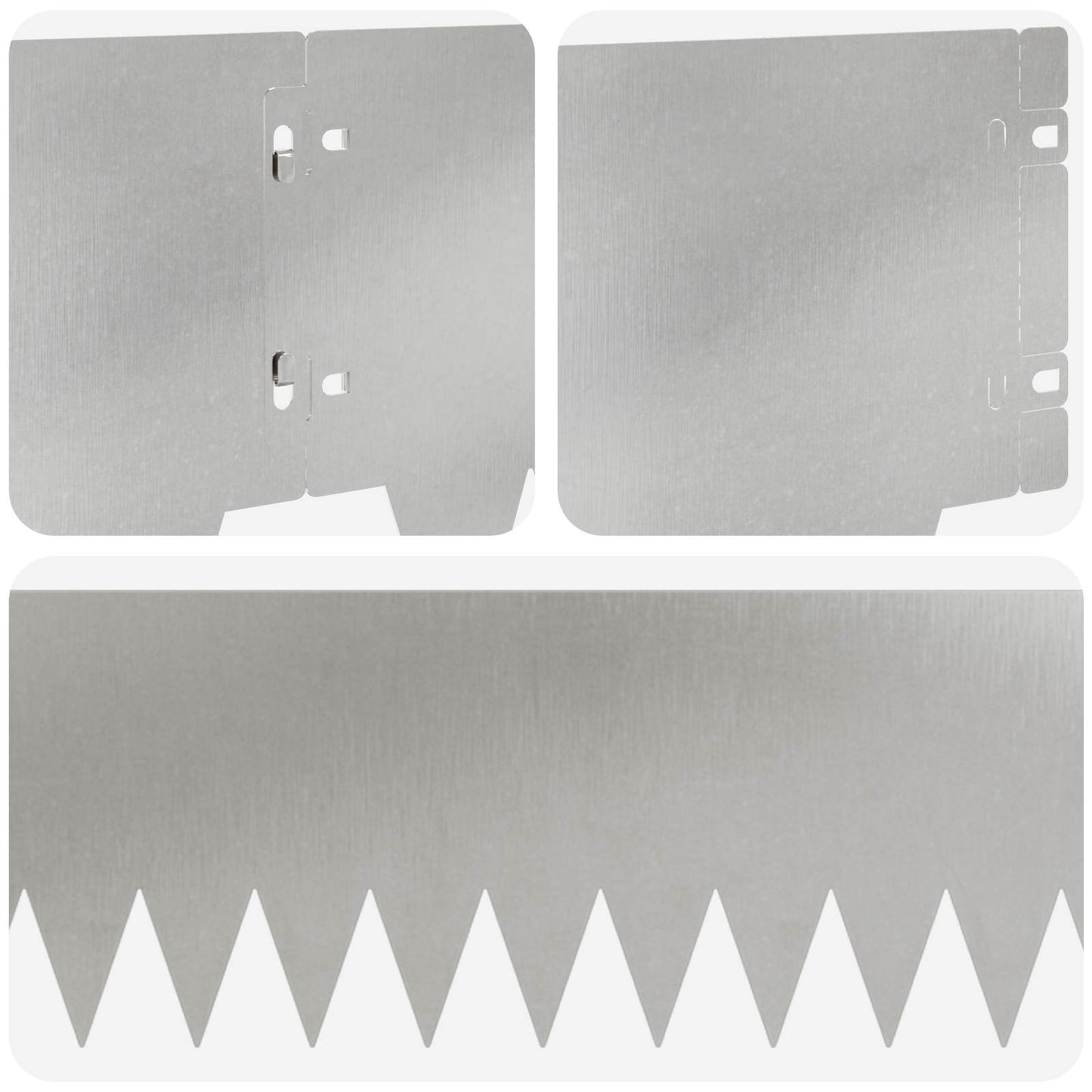 Lawn Edging 30 pcs 103 x 20 cm metal Silver