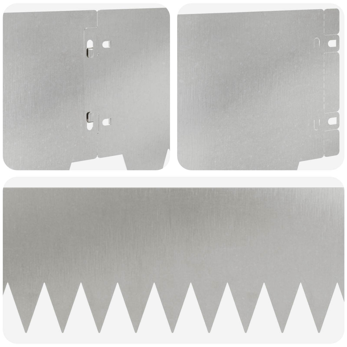 Lawn Edging 30 pcs 103 x 20 cm Steel Silver