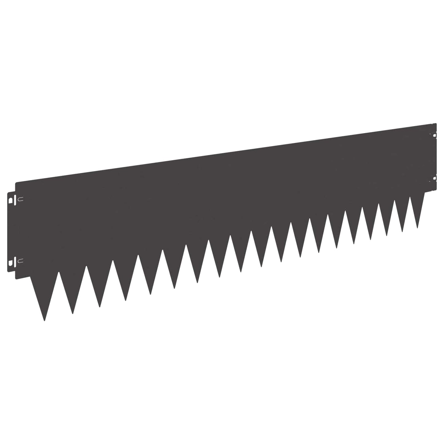 Lawn Edging 10 pcs 103 x 25 cm metal Black