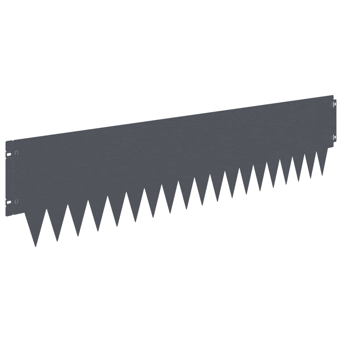 Lawn Edging 10 pcs 103 x 25 cm metal Anthracite
