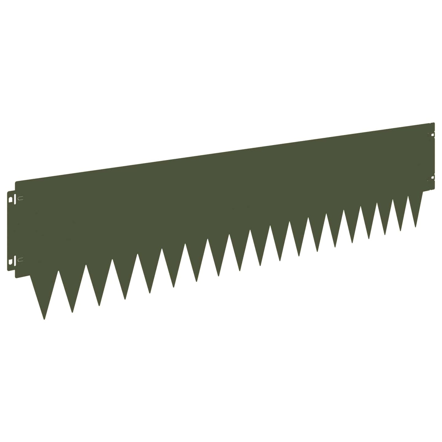 Lawn Edging 10 pcs 103 x 25 cm metal Olive Green