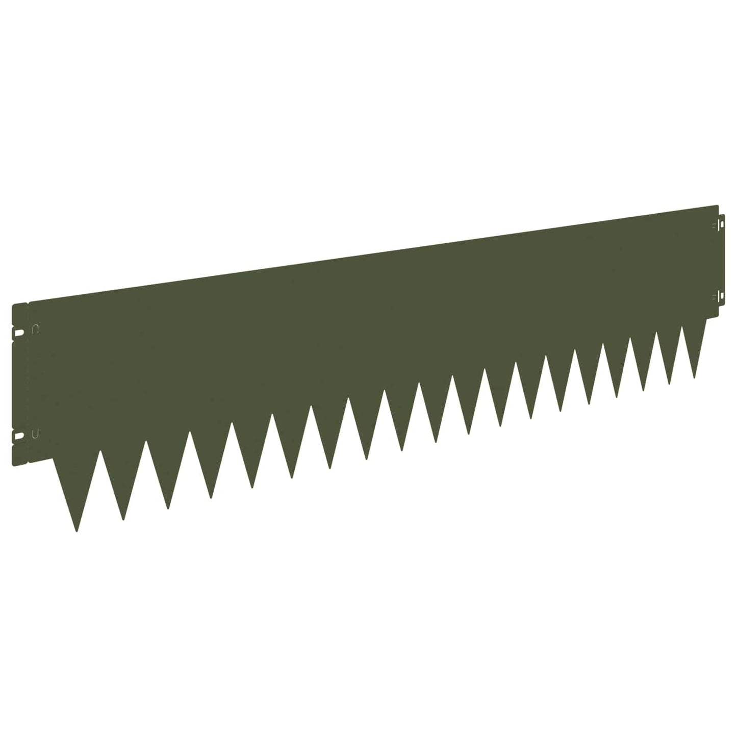 Lawn Edging 10 pcs 103 x 25 cm metal Olive Green