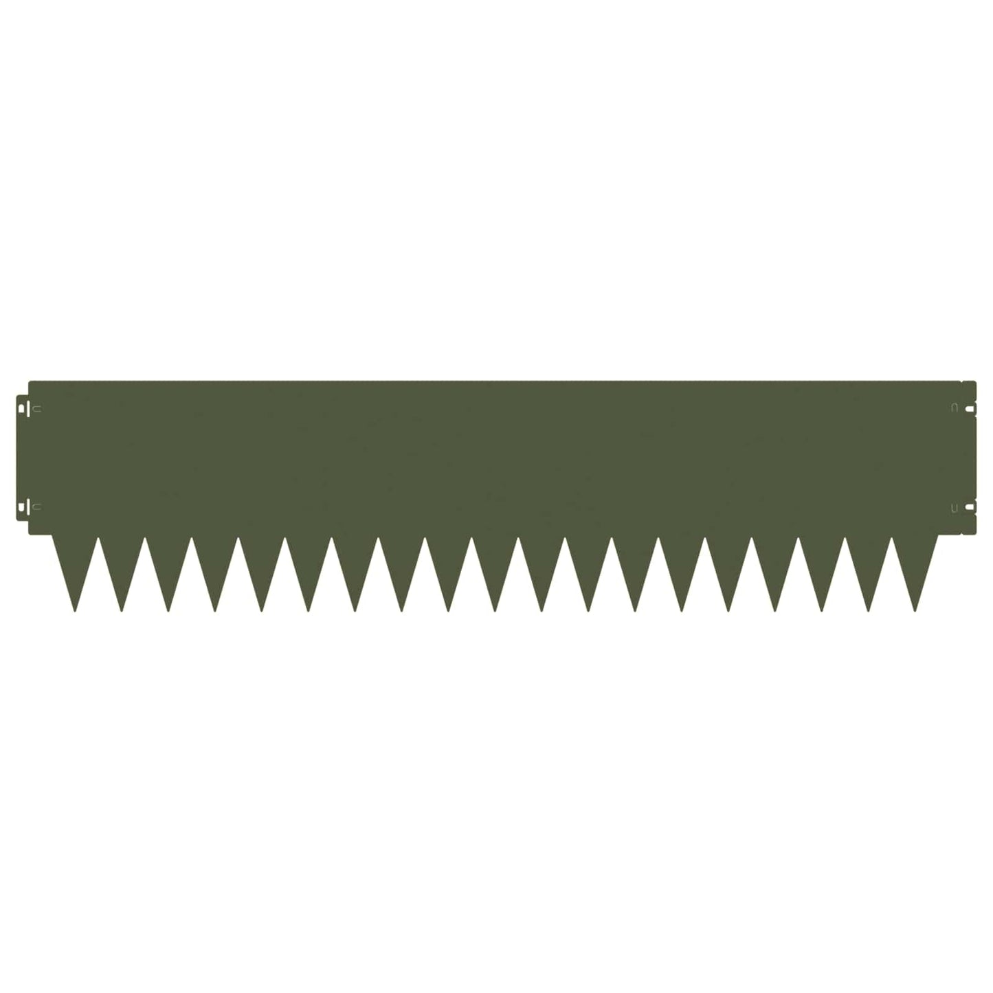 Lawn Edging 10 pcs 103 x 25 cm metal Olive Green