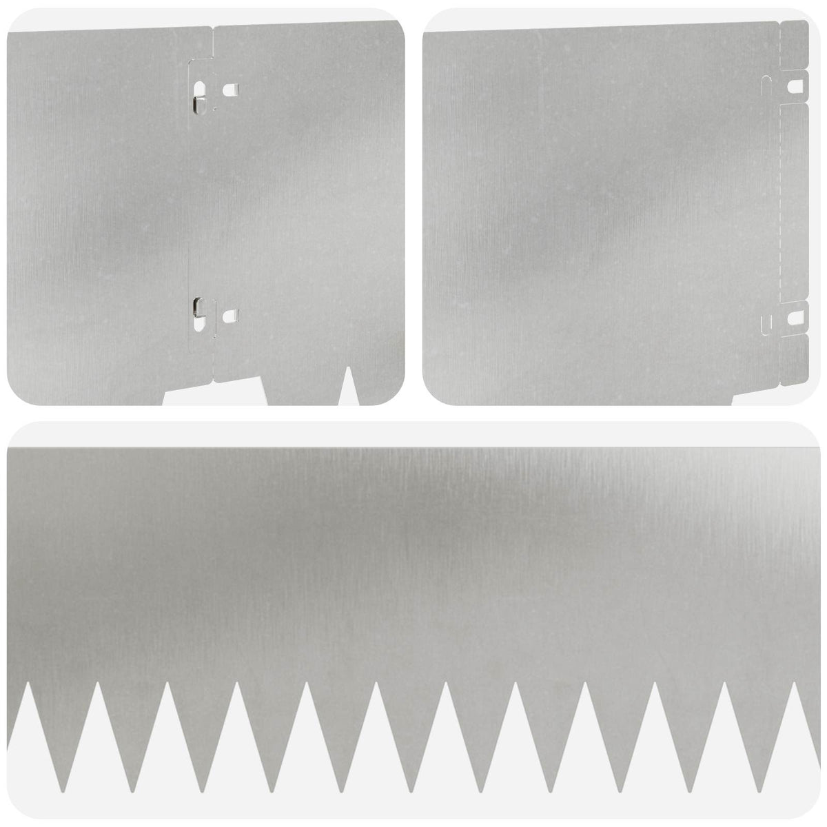 Lawn Edging 20 pcs 103 x 25 cm Steel Silver