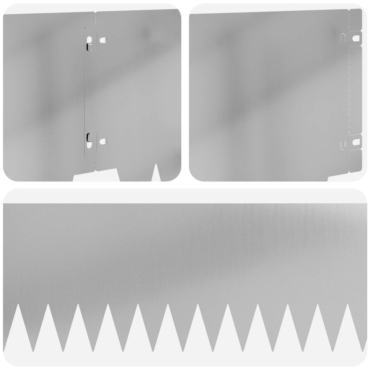 Lawn Edging 10 pcs 103 x 25 cm Steel Silver