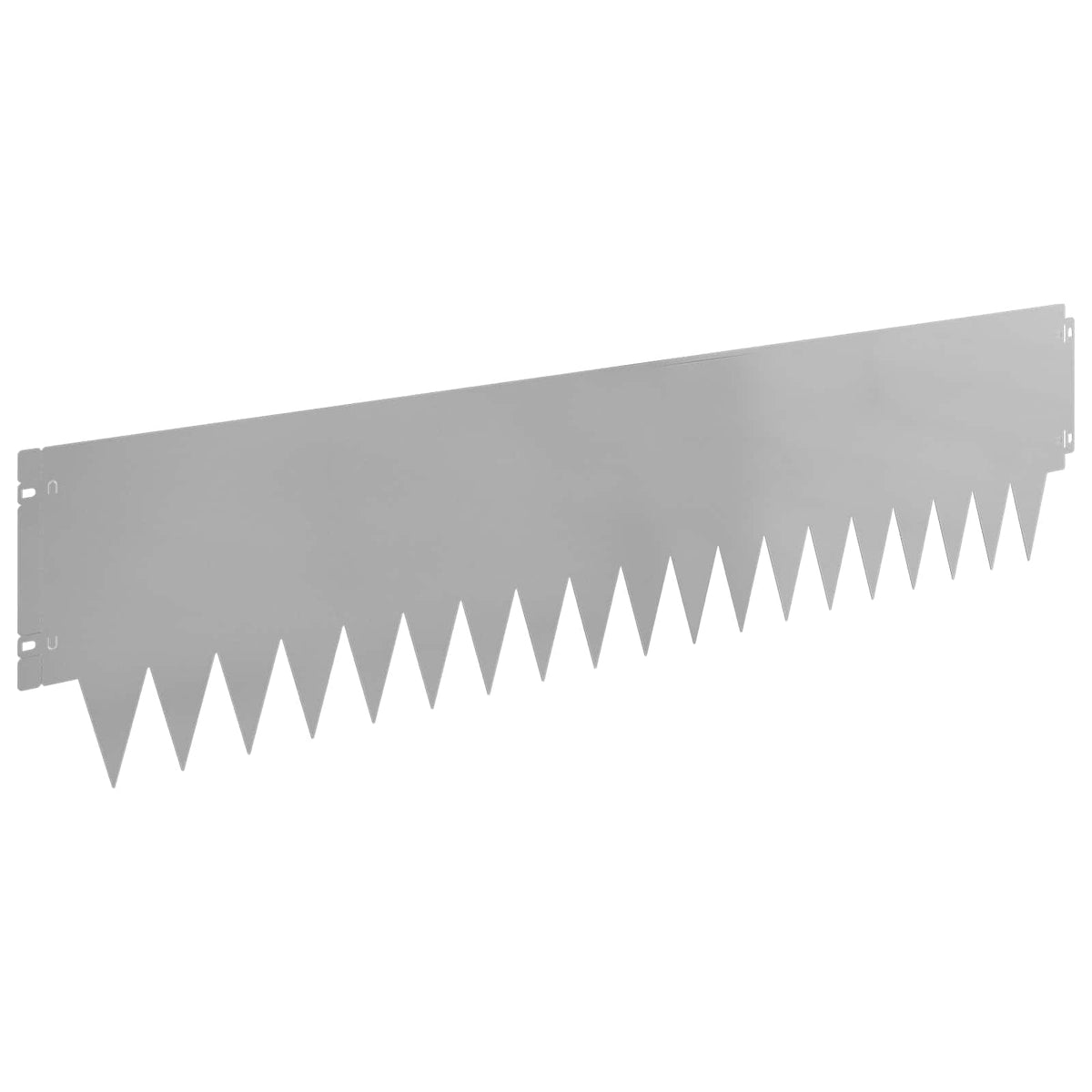 Lawn Edging 20 pcs 103 x 25 cm Steel Silver