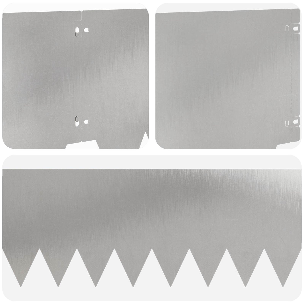 Lawn Edging 10 pcs 103 x 30 cm Steel Silver