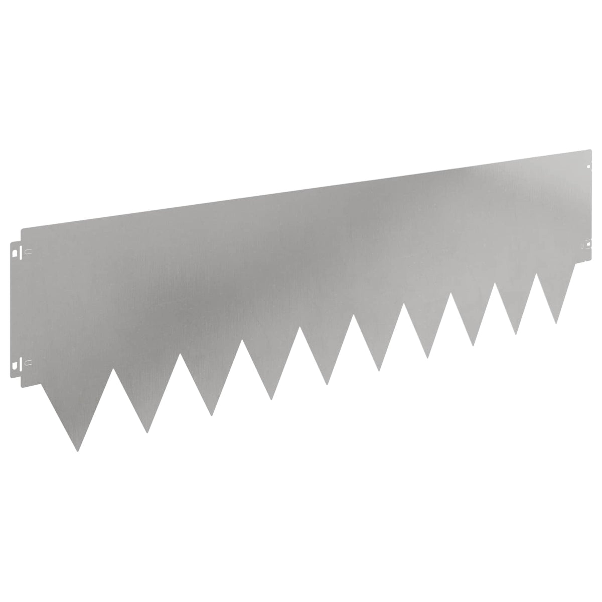 Lawn Edging 10 pcs 103 x 30 cm Steel Silver