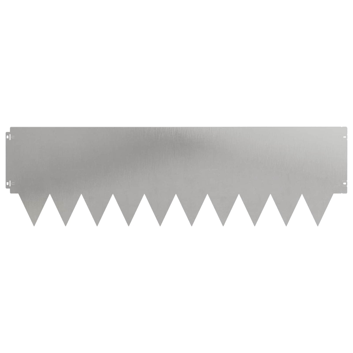 Lawn Edging 10 pcs 103 x 30 cm Steel Silver