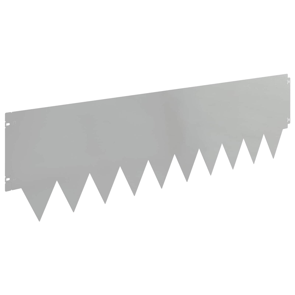 Lawn Edging 10 pcs 103 x 30 cm Steel Silver