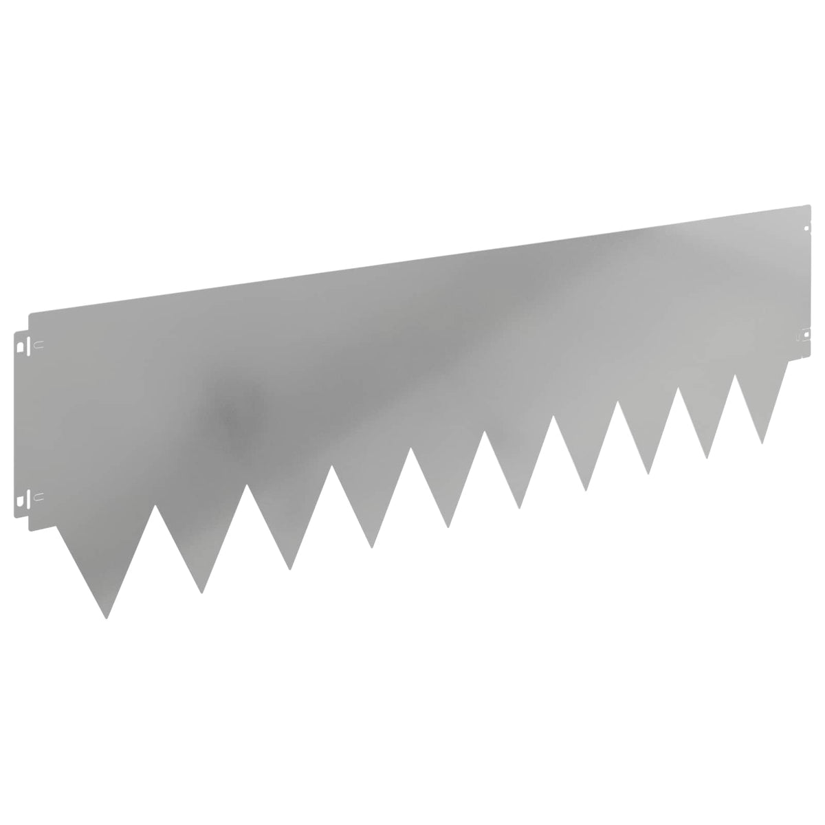 Lawn Edging 20 pcs 103 x 30 cm Steel Silver