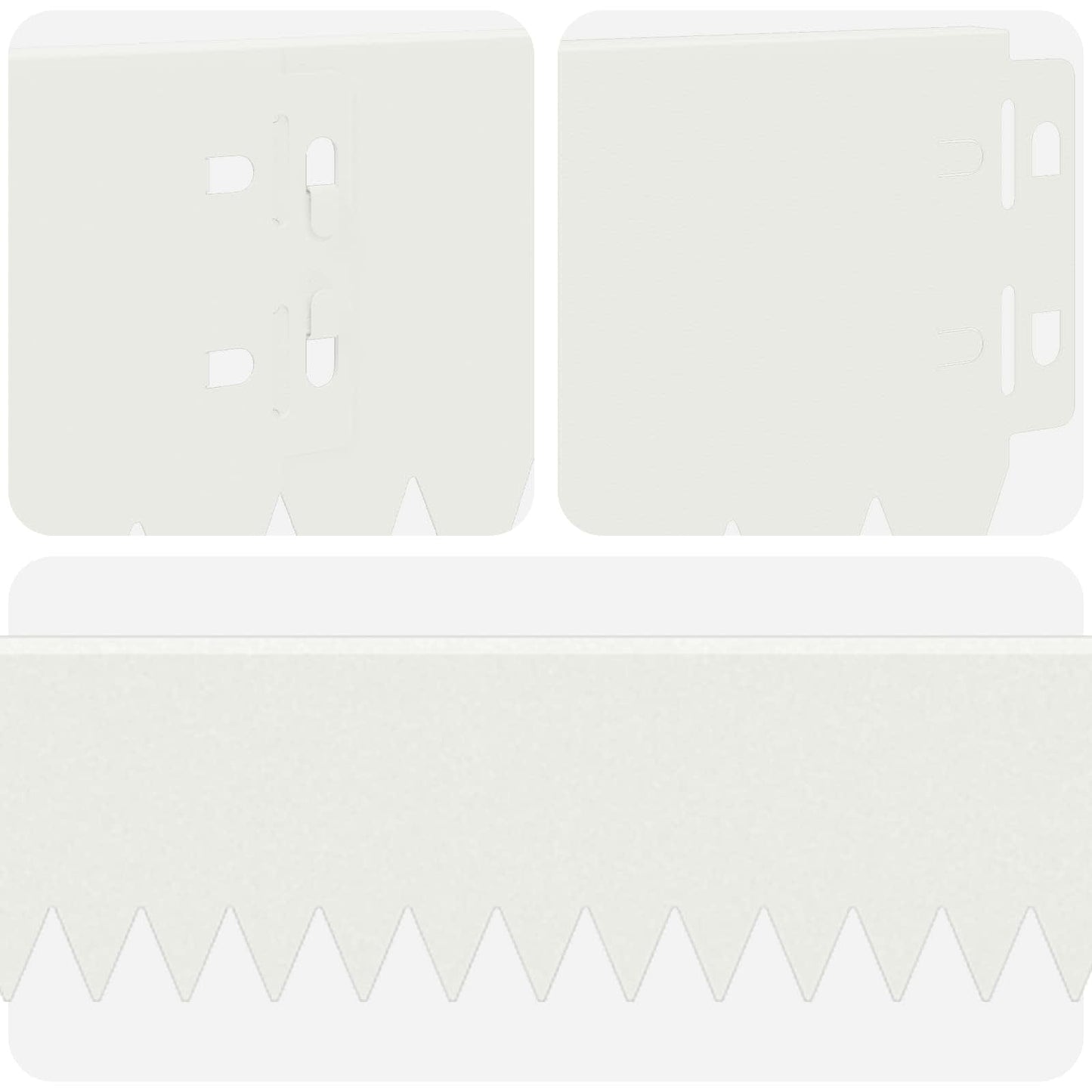 Lawn Edging 10 pcs 103 x 10 cm Steel White