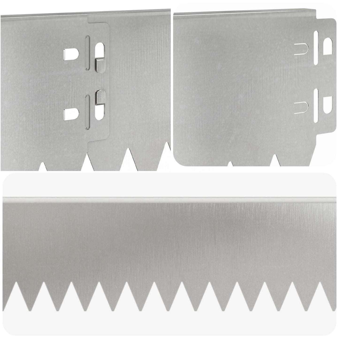 Lawn Edging 30 pcs 103 x 10 cm Steel Silver