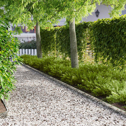 Lawn Edging 50 pcs 103 x 10 cm Steel Silver