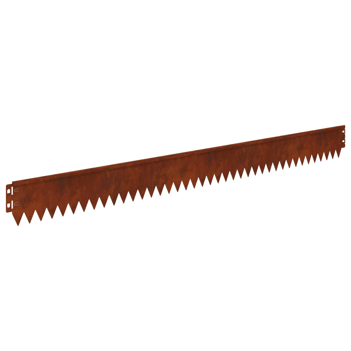 Lawn Edge with Top Bended 10 pcs 103x10cm Steel Rusty