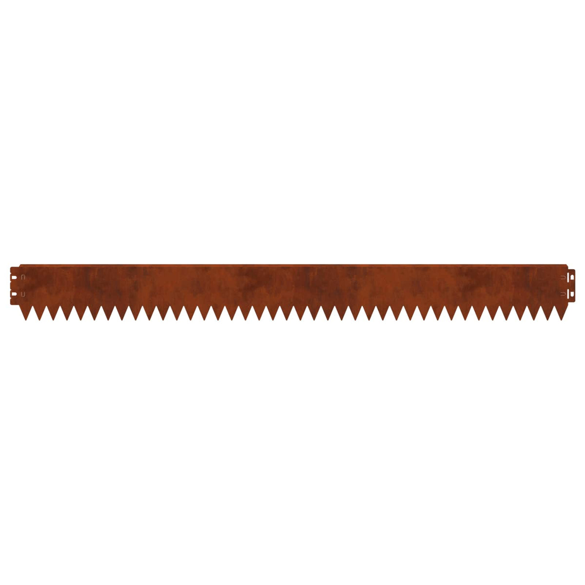 Lawn Edge with Top Bended 20 pcs 103x10cm Steel Rusty
