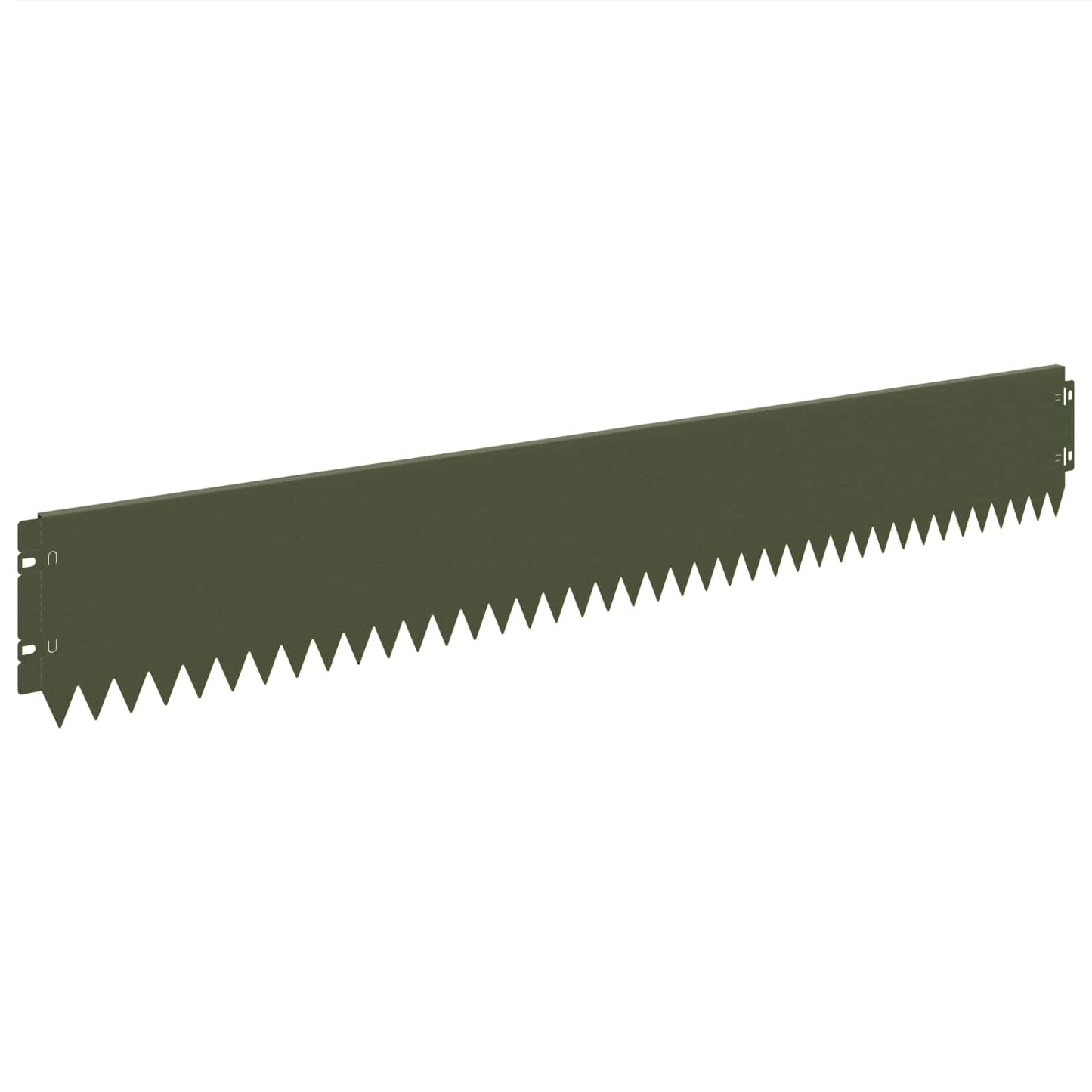 Lawn Edging 10 pcs 103 x 15 cm Steel Olive Green