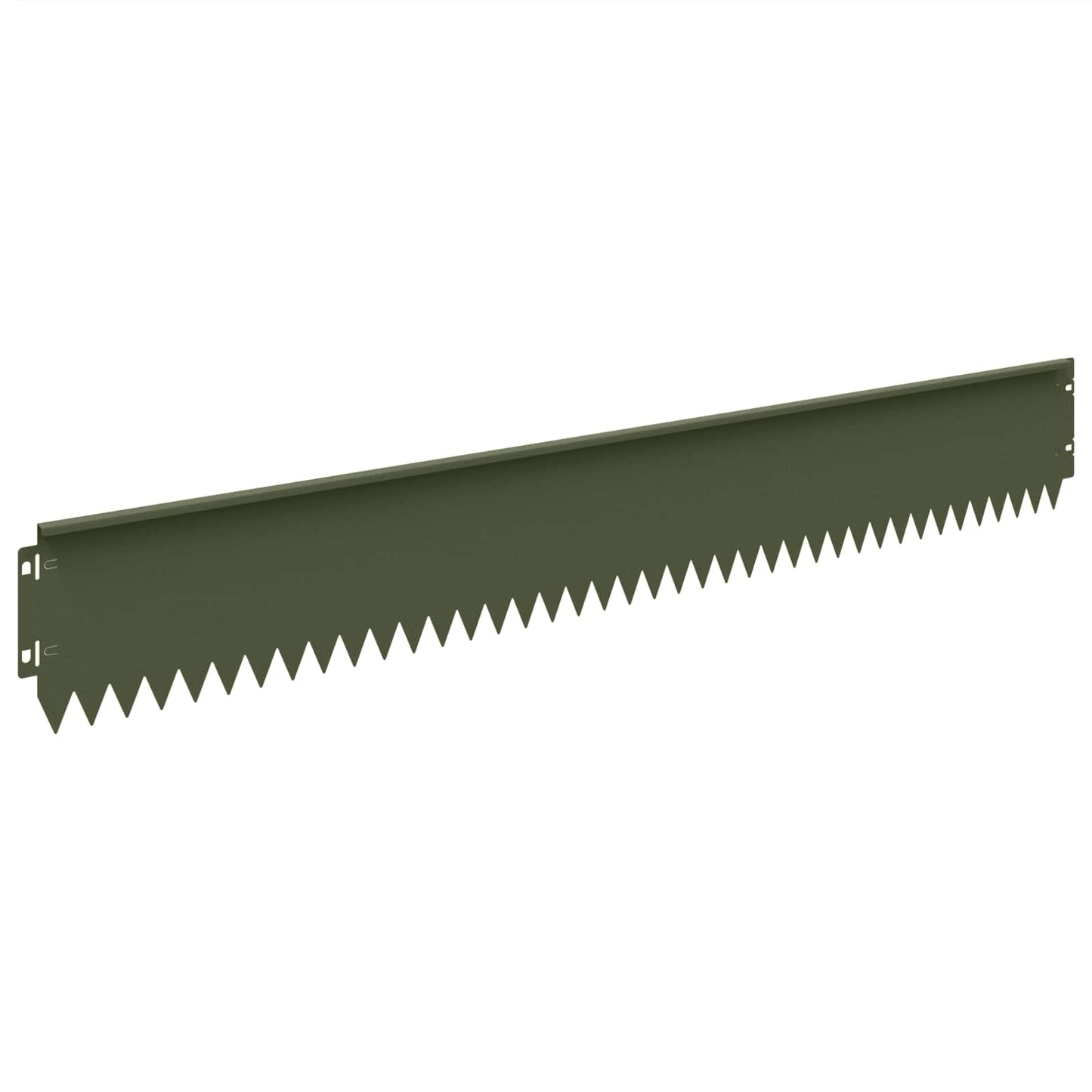 Lawn Edging 30 pcs 103 x 15 cm Steel Olive Green