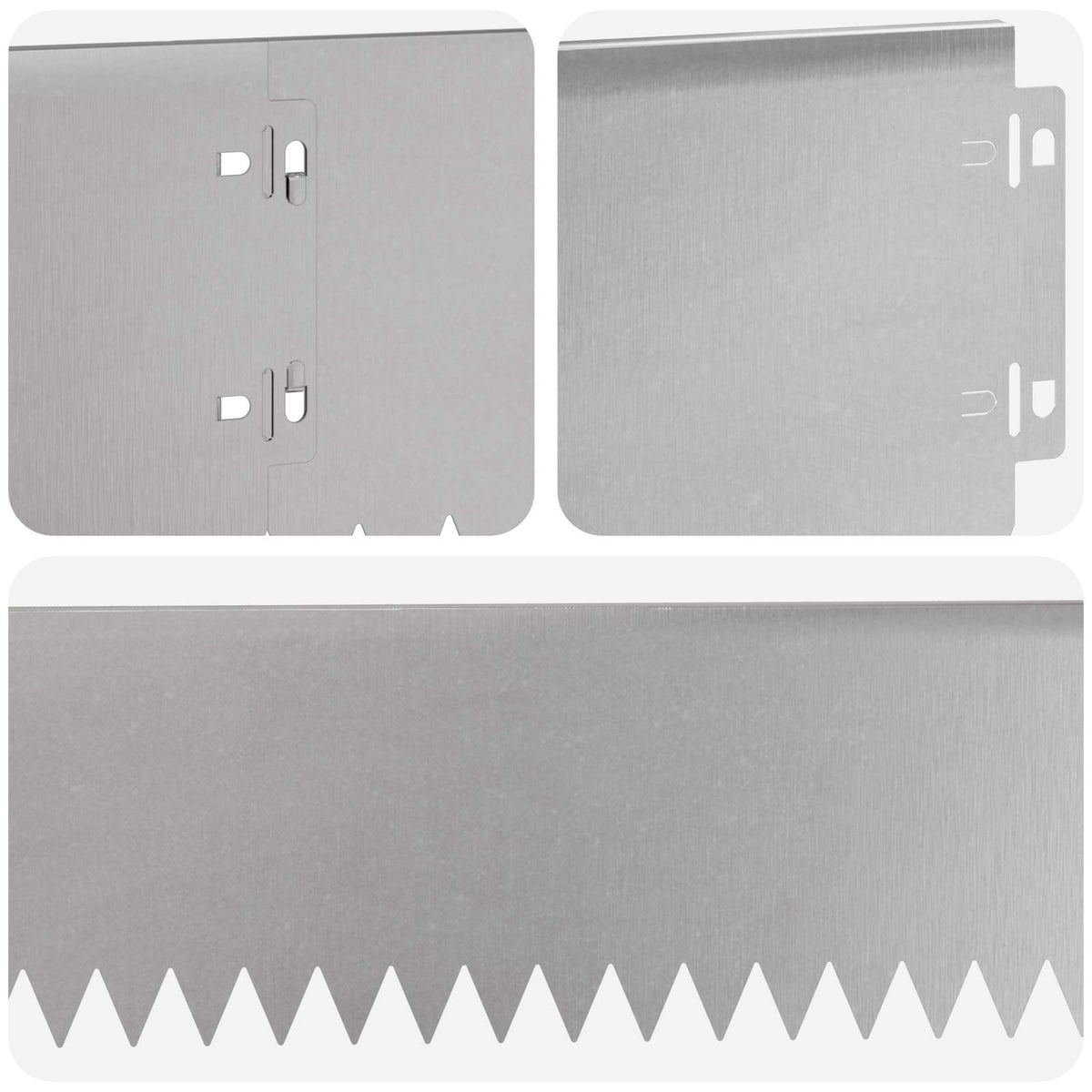 Lawn Edging 30 pcs 103 x 15 cm Steel Silver