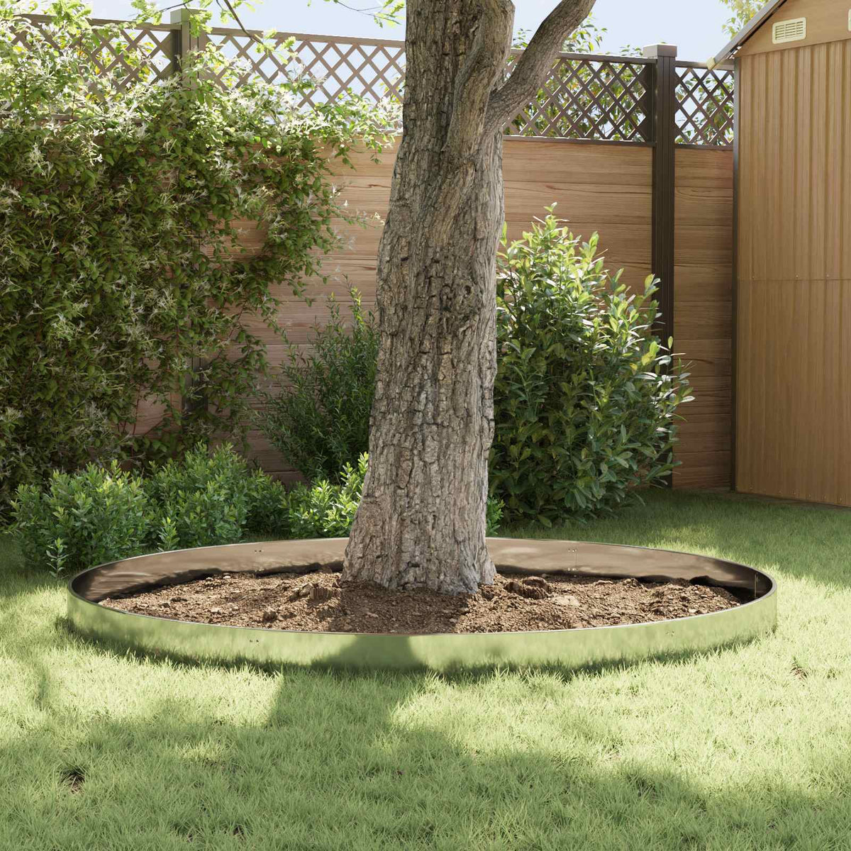 Lawn Edging 10 pcs 103 x 15 cm Steel Silver