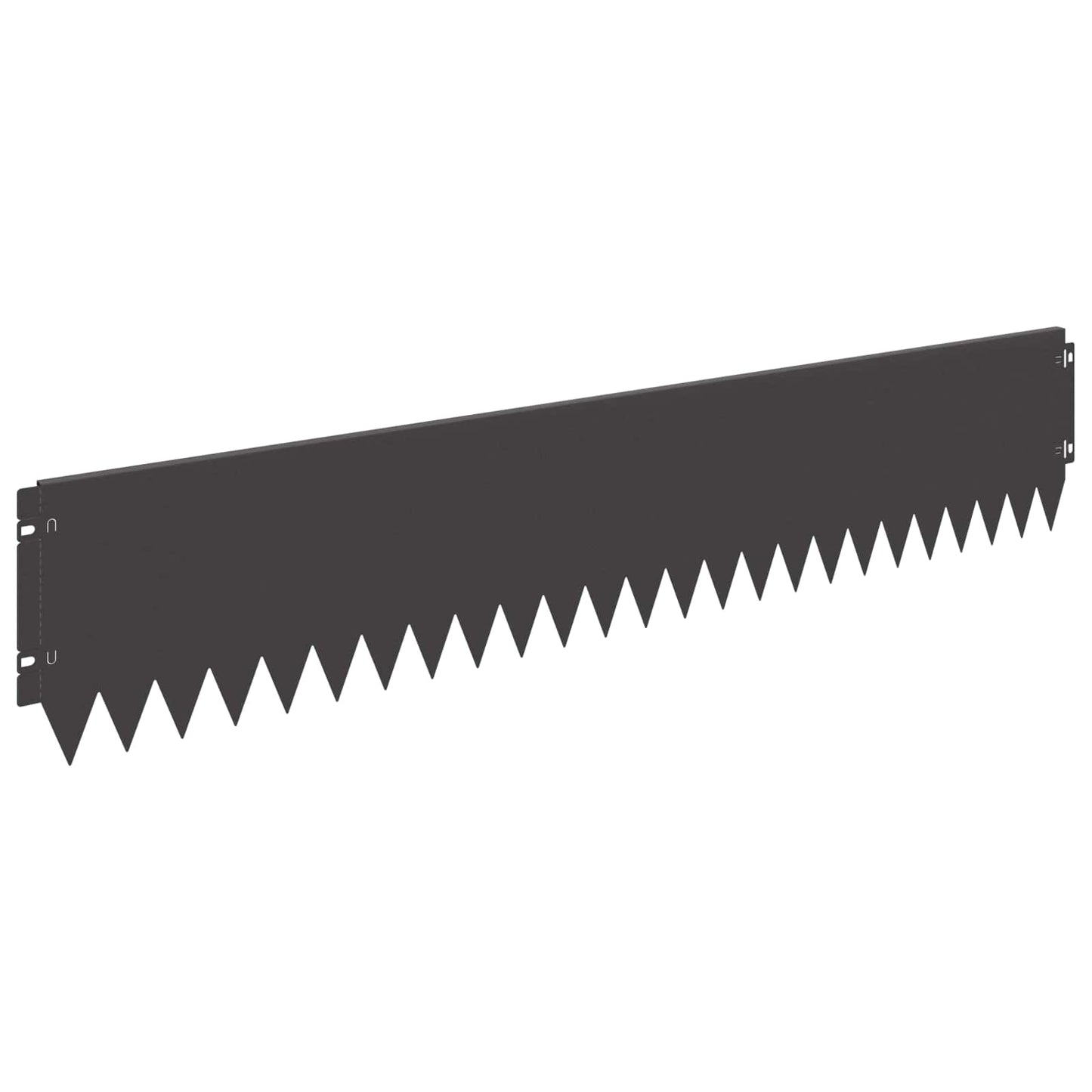 Lawn Edging 10 pcs 103 x 20 cm Steel Black