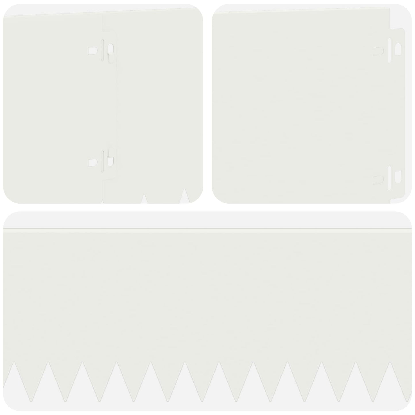 Lawn Edging 30 pcs 103 x 20 cm Steel White