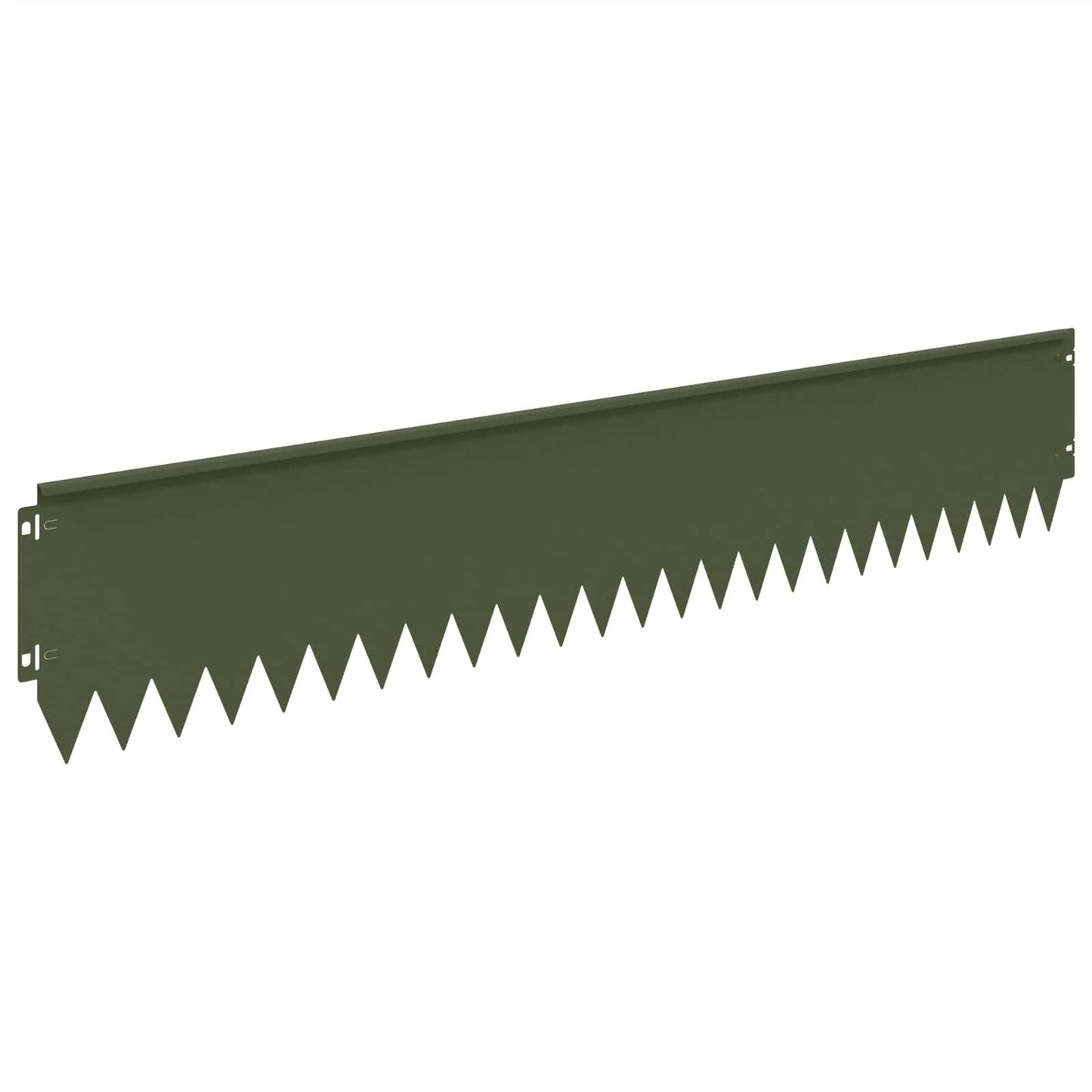 Lawn Edging 30 pcs 103 x 20 cm Steel Olive Green