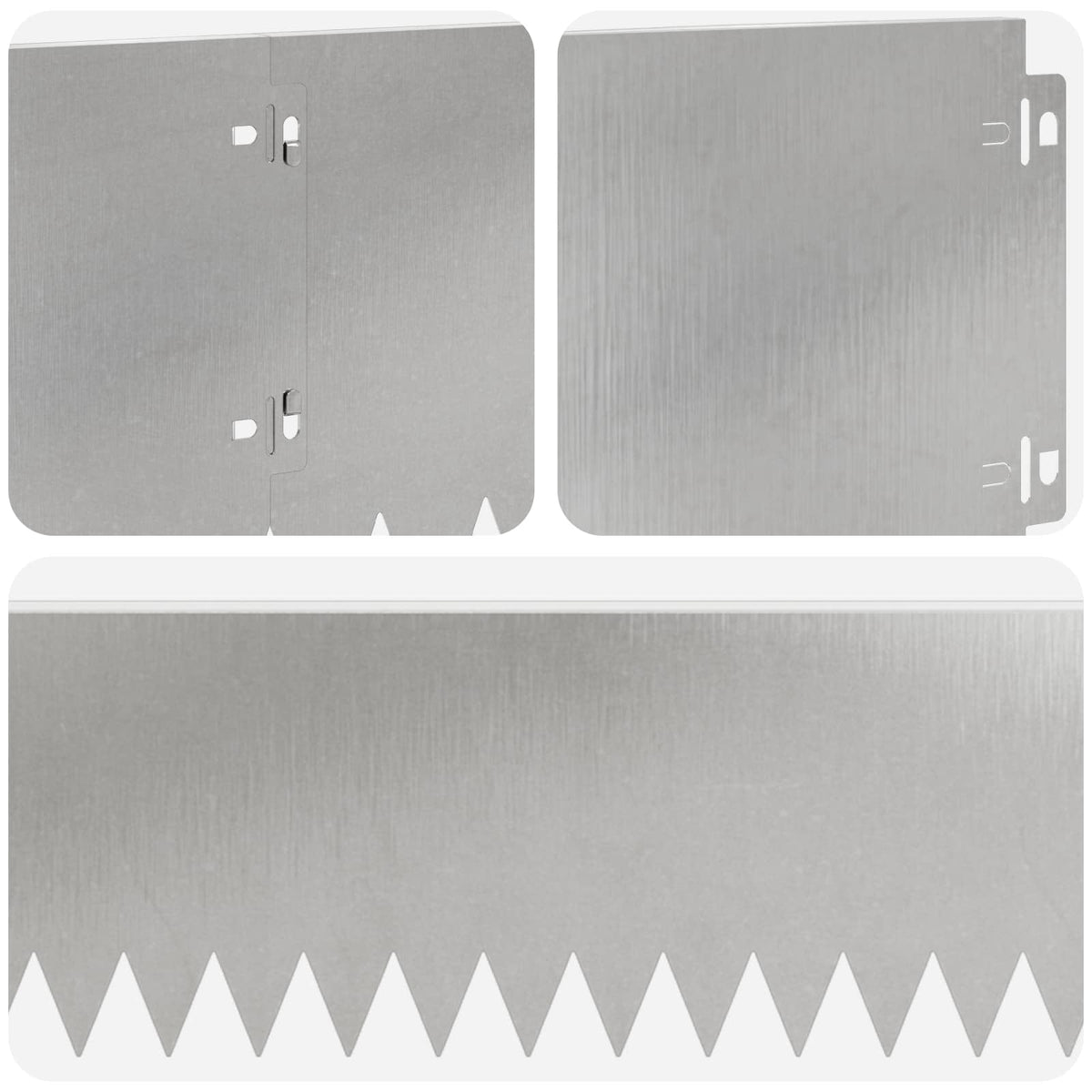 Lawn Edging 10 pcs 103 x 20 cm Steel Silver